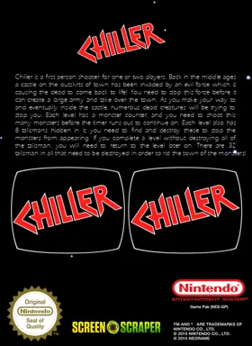 Chiller (USA) (Unl) box cover back